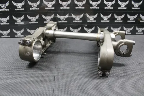 2009 YAMAHA YZ450F OEM FRONT FORKS LOWER UPPER TRIPLE TREE STEM BAR CLAMP STEM