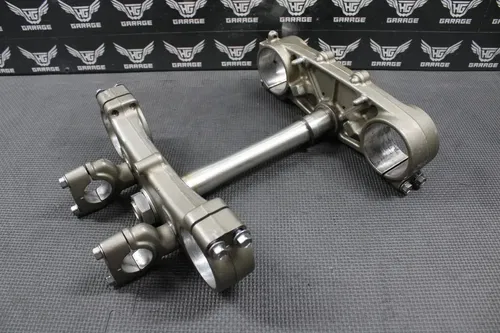 2009 YAMAHA YZ450F OEM FRONT FORKS LOWER UPPER TRIPLE TREE STEM BAR CLAMP STEM