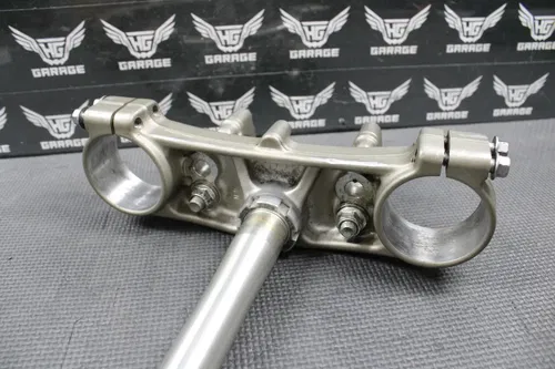 2009 YAMAHA YZ450F OEM FRONT FORKS LOWER UPPER TRIPLE TREE STEM BAR CLAMP STEM