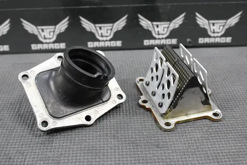 1995 1996 HONDA CR250R OEM INTAKE JOINT CARB BOOT REED BLOCK VALVE 16221-KZ3-B10
