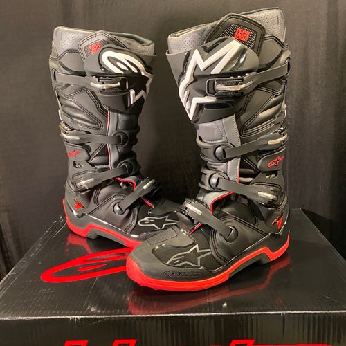 NEW Alpinestars Tech 7 Boots, Red/Gray