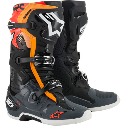 CLOSOUT Alpinestars Tech 10 Boots - Black/Orange/Flo Red
