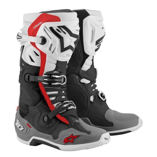 NEW Alpinestars Tech 10 Supervented Boots - Red/White/Gray