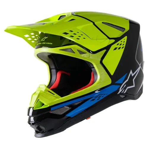 New Alpinestars Supertech M8 Helmet - Factory - Black/Yellow/Blue