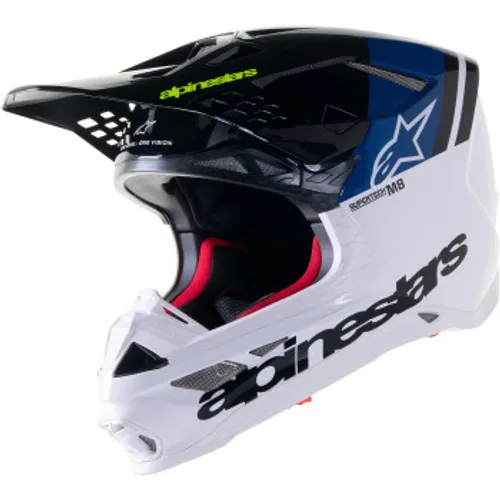 NEW Alpinestars Supertech SM8 Helmet - Gloss Blue/White