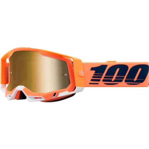 100% Racecraft 2 Goggles - Coral - True Gold Mirror