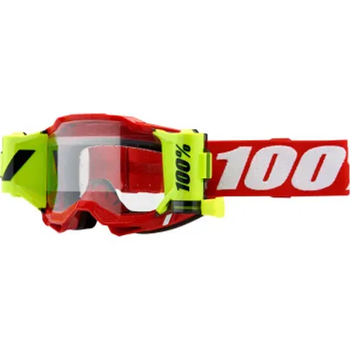 100% Accuri 2 Forecast Goggles - Neon Red - Clear