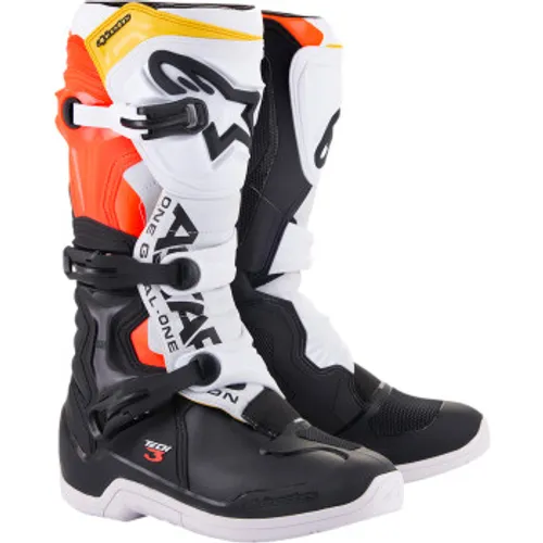 New Alpinestars Tech 3 Boots -  Black/White/Orange 