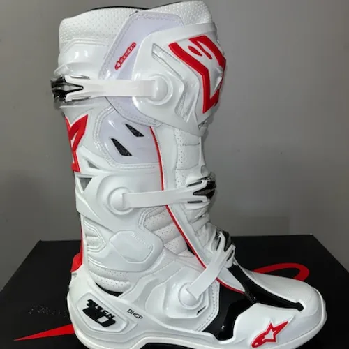 NEW Alpinestars Tech 10 Supervented Boots - White/Red