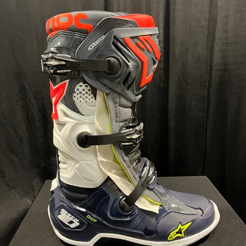 CLOSEOUT Alpinestars Tech 10 Boots - Dark Gray/Dark Blue/Red