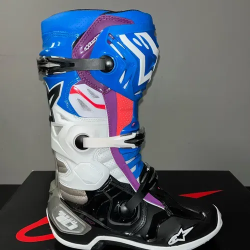 Alpinestars Tech 10 Supervented Boots - Blue/Black/White