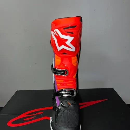 New Alpinestars Tech 10 Boots - Black/Red/Orange/White
