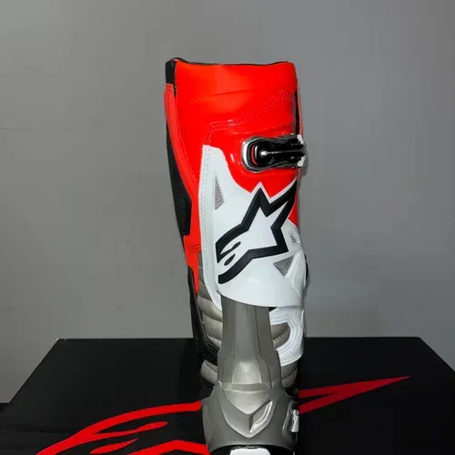 New Alpinestars Tech 10 Boots - Black/Red/Orange/White