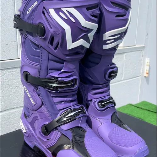 2024 Alpinestars Tech 10 Mx Boots - Purple/White