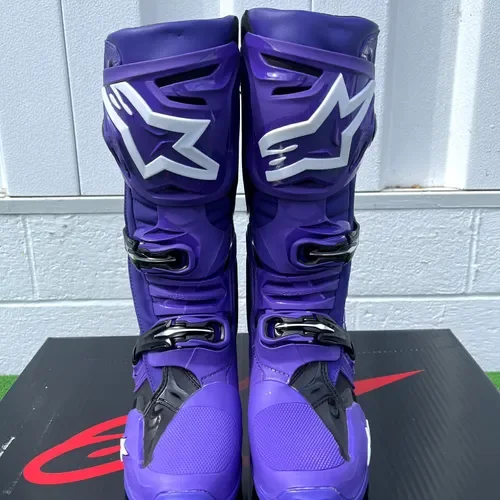 2024 Alpinestars Tech 10 Mx Boots - Purple/White