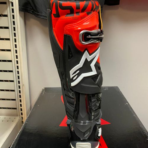 New Alpinestars Tech 10 Boots - Black/Orange/Flo Red