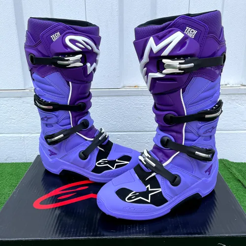 2024 Alpinestars Tech 7 Boots - Double Purple/White