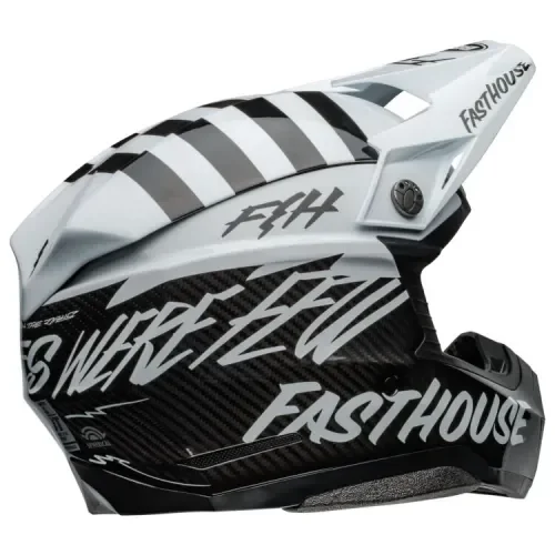 Bell Moto 10 Spherical Helmet - Fasthouse Mod Squad Gloss White/Black