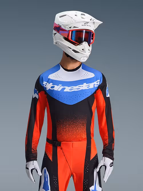 2026 Alpinestars Techstar Knif Gear Set - Orange/Black/Ucla Blue