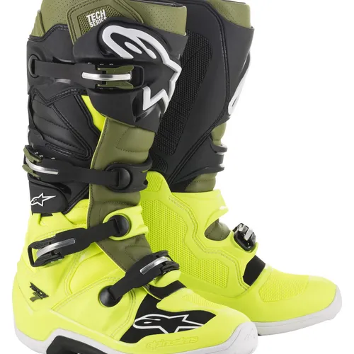 CLOSEOUT Alpinestars Tech 7 Boots - Size 10 Green/Military/Black
