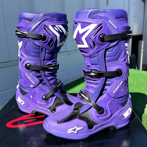New Alpinestars Tech 10 Mx Boots - Ultraviolet Purple