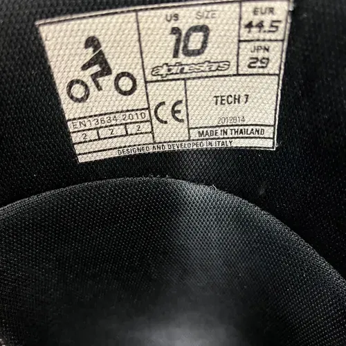 Used Alpinestars Tech 7 Boots - Size 10