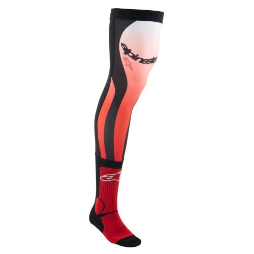 2024 Alpinestars Knee Brace Socks - Bright Red/White