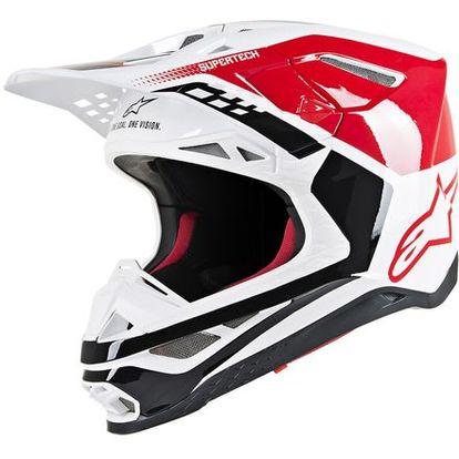 Alpinestars SM8 Helmet - Triple - MIPS - Red/White Glossy
