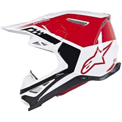 Alpinestars SM8 Helmet - Triple - MIPS - Red/White Glossy