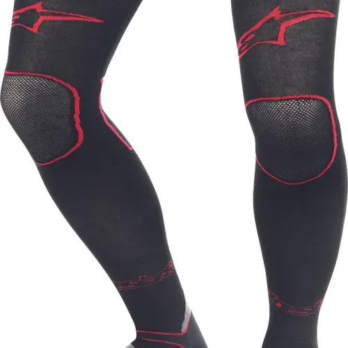 New Alpinestars Knee Brace Moto Socks - Black/Red