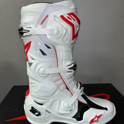 Unreleased Alpinestars Tech 10 Supervented Boots - White/Red
