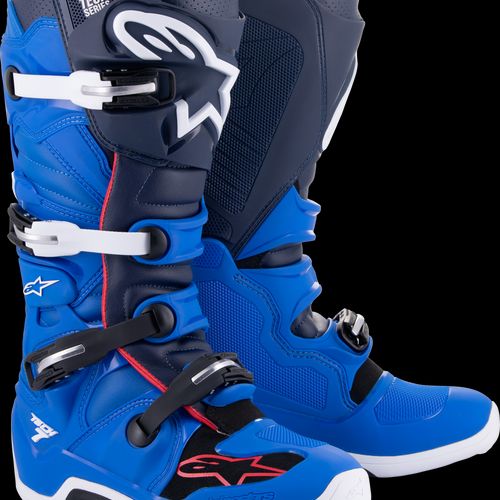 NEW 2024 Alpinestars Tech 7 Boots - Blue/Red/Navy