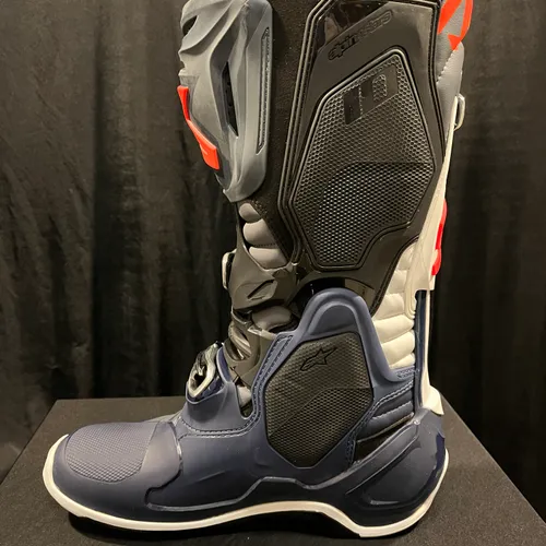 NEW Alpinestars Tech 10 Boots - Dark Gray/Dark Blue/Red