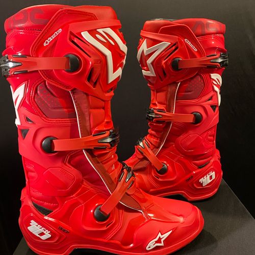 NEW Alpinestars Tech 10 RED Boots