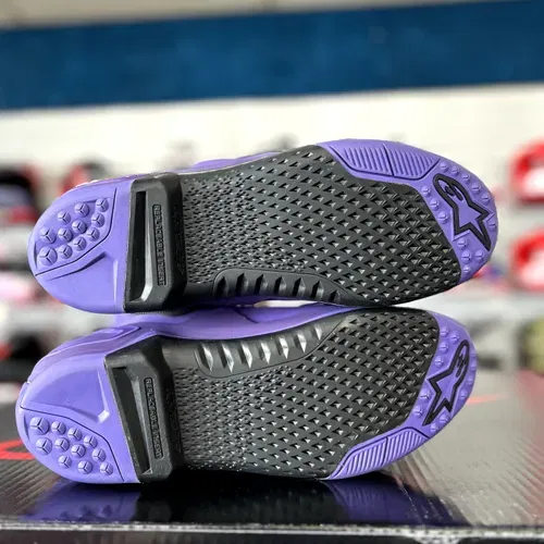 Limited Edition "Champ" Alpinestars Tech 10 Boots - Purple/Gold Size 8