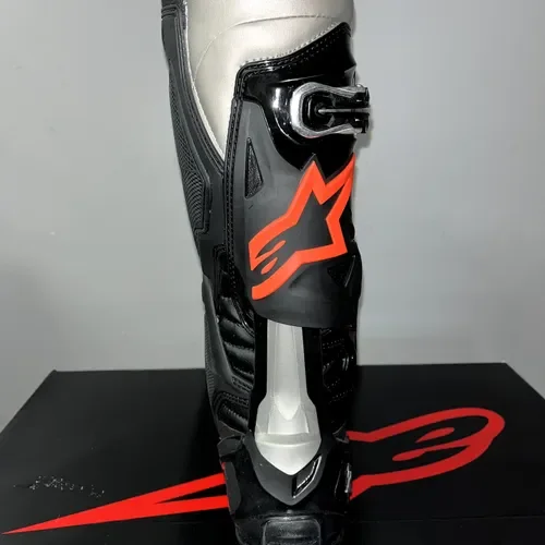 New Alpinestars Tech 10 Mx Boots - Black/Red Fluo