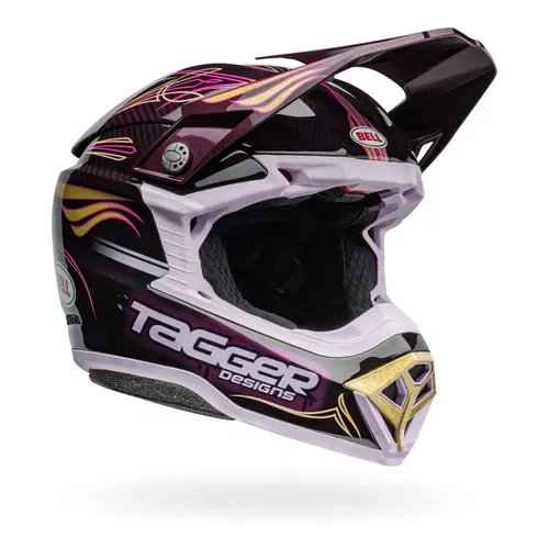 NEW Bell Moto 10 Spherical Helmet - Tagger Purple Haze Gloss Purple/Gold