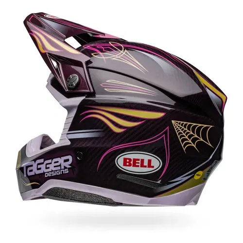 NEW Bell Moto 10 Spherical Helmet - Tagger Purple Haze Gloss Purple/Gold
