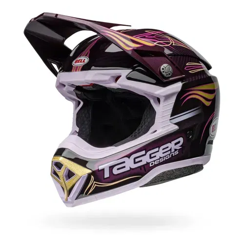 NEW Bell Moto 10 Spherical Helmet - Tagger Purple Haze Gloss Purple/Gold