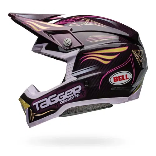 NEW Bell Moto 10 Spherical Helmet - Tagger Purple Haze Gloss Purple/Gold