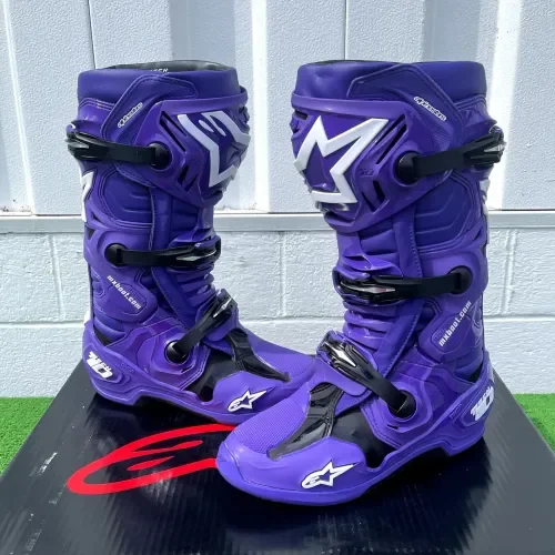 Alpinestars Tech 10 Mx Boots - Purple/White