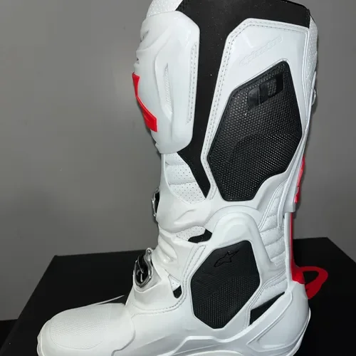 NEW Alpinestars Tech 10 Supervented Mx Boots - White/Red