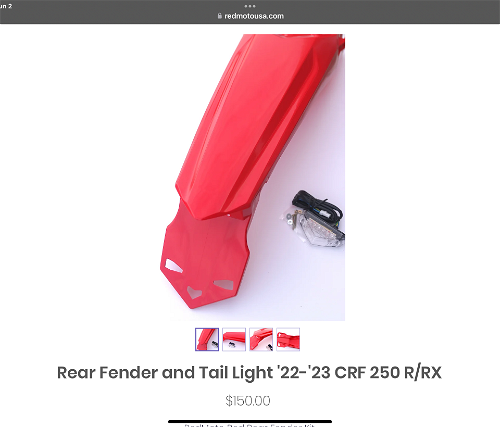 Honda red moto light kit 