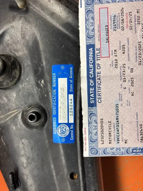 4-Stroke California Main Frame 2010 KTM 530 EXC  2008-2011