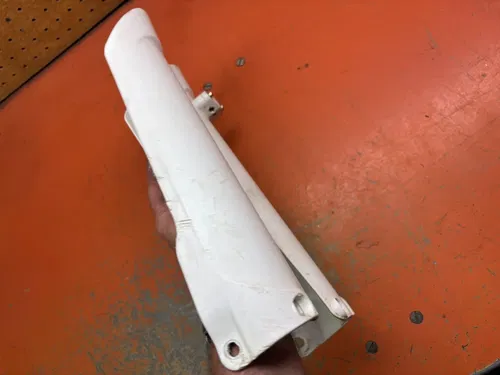 White OEM Genuine Fork Guards 7770109410028F 125-500  2016-2025
