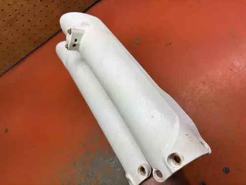 White OEM Genuine Fork Guards 7770109410028F 125-500  2016-2025