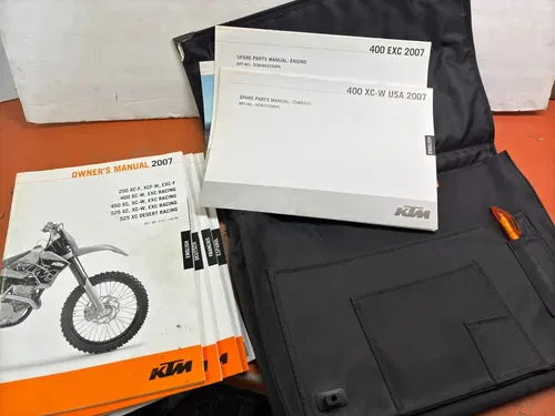07 KTM 400 XC-W EXC Owners Manual Spare Parts Carry Bag Briefcase