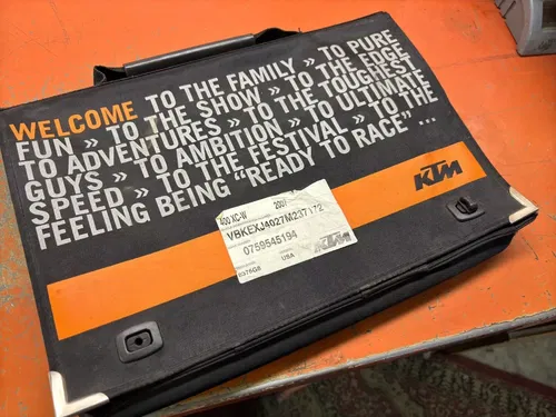 07 KTM 400 XC-W EXC Owners Manual Spare Parts Carry Bag Briefcase