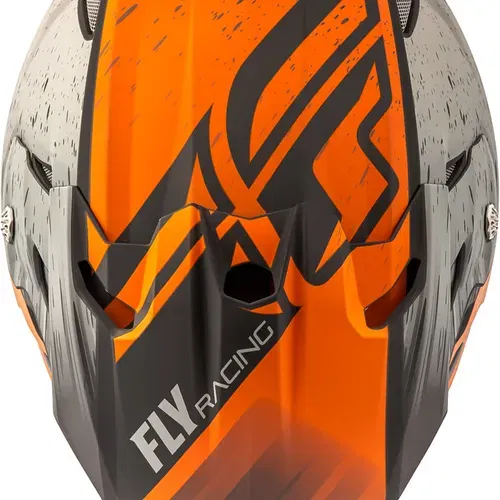 FLY RACING TOXIN RESIN HELMET MATTE ORANGE/KHAKI MD