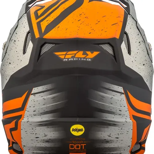 FLY RACING TOXIN RESIN HELMET MATTE ORANGE/KHAKI MD
